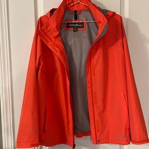 Storm repel finish jacket with mesh lining.